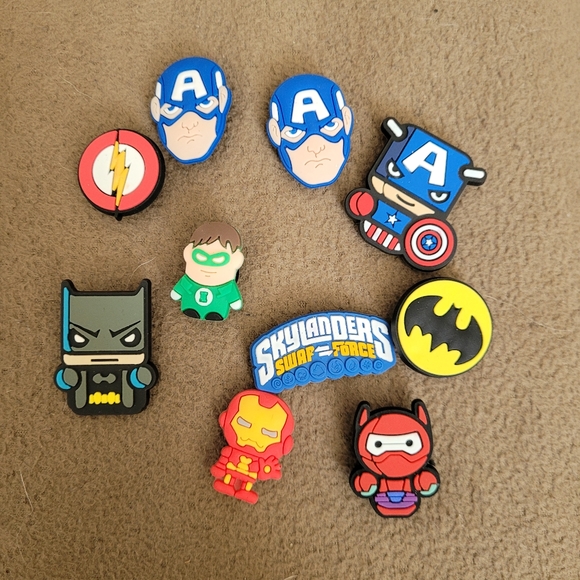 Other - Marvel Superheros Jibbitz lot for crocs. Batman. Iron man.